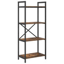 Bogreol Røget eg 56 x 34 x 133,5 cm Konstrueret træ