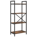 Bogreol Røget eg 56 x 34 x 133,5 cm Konstrueret træ