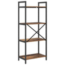 Bogreol Gammelt træ 56 x 34 x 133,5 cm Konstrueret træ