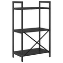 Bogreol Sort eg 56 x 34 x 96 cm Konstrueret træ