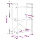 Bogreol Sonoma eg 56 x 34 x 96 cm Konstrueret træ