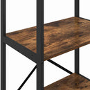 Bogreol Røget eg 56 x 34 x 96 cm Konstrueret træ