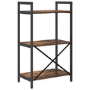 Bogreol Røget eg 56 x 34 x 96 cm Konstrueret træ