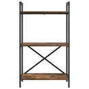 Bogreol Røget eg 56 x 34 x 96 cm Konstrueret træ