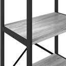 Bogreol 3 niveauer 56 x 34 x 96 cm Konstrueret træ Grå Sonoma