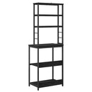 Køkkenhylde Sort eg 60 x 40 x 168 cm Konstrueret træ