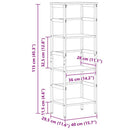Bogreol Sort eg 40 x 29,5 x 115 cm Konstrueret træ