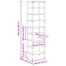 Bogreol Sort eg 40 x 29,5 x 149 cm Konstrueret træ