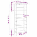 Bogreol Sort eg 60 x 29,5 x 149 cm Konstrueret træ