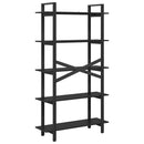 Bogreol Sort eg 100 x 33,5 x 178 cm Konstrueret træ