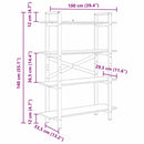 Bogreol Gammelt træ 100 x 33,5 x 140 cm Konstrueret træ