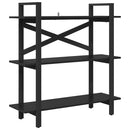 Bogreol Sort eg 100 x 33,5 x 102 cm Konstrueret træ