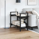 Bogreol 2 niveauer 100 x 33,5 x 64 cm Konstrueret træ Sort eg