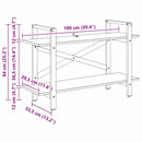 Bogreol Røget eg 100 x 33,5 x 64 cm Konstrueret træ