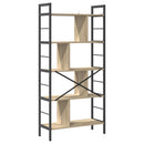 Bogreol Sonoma eg 75 x 30 x 156 cm Konstrueret træ