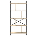 Bogreol 9 niveauer 75 x 30 x 156 cm Konstrueret træ Sonoma eg