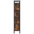 Bogreol 9 niveauer 75 x 30 x 156 cm Konstrueret træ Røget eg