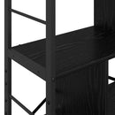 Bogreol 7 niveauer 75 x 30 x 123,5 cm Konstrueret træ Sort eg