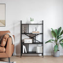 Bogreol 7 niveauer 75 x 30 x 123,5 cm Konstrueret træ Sort eg