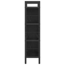 Bogreol 7 niveauer 75 x 30 x 123,5 cm Konstrueret træ Sort eg