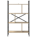 Bogreol 7 niveauer 75 x 30 x 123,5 cm Konstrueret træ Sonoma eg