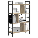Bogreol 7 niveauer 75 x 30 x 123,5 cm Konstrueret træ Sonoma eg