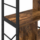 Bogreol 7 niveauer 75 x 30 x 123,5 cm Konstrueret træ Røget eg