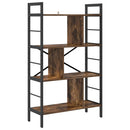 Bogreol 7 niveauer 75 x 30 x 123,5 cm Konstrueret træ Røget eg