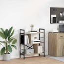 Bogreol 5 niveauer 75 x 30 x 91 cm Konstrueret træ Sonoma eg