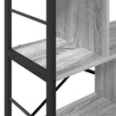 Bogreol 5 niveauer 75 x 30 x 91 cm Konstrueret træ Grå Sonoma
