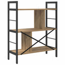Bogreol 5 niveauer 75 x 30 x 91 cm Konstrueret træ