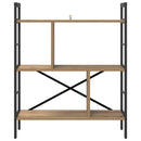 Bogreol 5 niveauer 75 x 30 x 91 cm Konstrueret træ