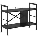Bogreol 3 niveauer 75 x 30 x 58,5 cm Konstrueret træ Sort eg