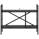 Bogreol 3 niveauer 75 x 30 x 58,5 cm Konstrueret træ Sort eg