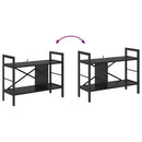 Bogreol 3 niveauer 75 x 30 x 58,5 cm Konstrueret træ Sort eg