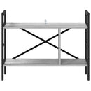 Bogreol 3 niveauer 75 x 30 x 58,5 cm Konstrueret træ Grå Sonoma