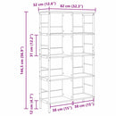 Bogreol Sort eg 82 x 32 x 144,5 cm Konstrueret træ