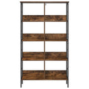 Bogreol Røget eg 82 x 32 x 144,5 cm Konstrueret træ