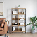 Bogreol Artisan Egetræ 82 x 32 x 144,5 cm Konstrueret træ