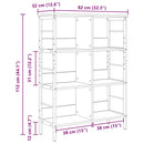 Bogreol Artisan Egetræ 82 x 32 x 112 cm Konstrueret træ