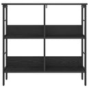 Bogreol Sort eg 82 x 32 x 79 cm Konstrueret træ