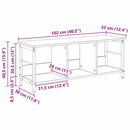 Bogreol Gammelt træ 102 x 32 x 40,5 cm Konstrueret træ