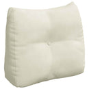 Rygpude Creme 60 x 24 x 50 cm Fløjl
