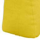 Rygpude Lys Gul 80 x 24 x 50 cm Stof