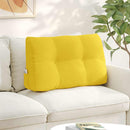 Rygpude Lys Gul 80 x 24 x 50 cm Stof