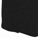 Rygpude Sort 140 x 24 x 50 cm Stof