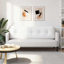 Rygpude Hvid 160 x 50 x 24 cm Stof