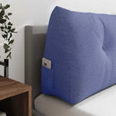 Rygpude Jeans blå 180 x 24 x 50 cm Stof