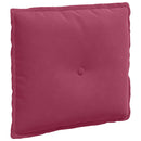 Rygpude Vinrød 50 x 45 cm Velourstof