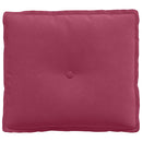 Rygpude Vinrød 50 x 45 cm Velourstof